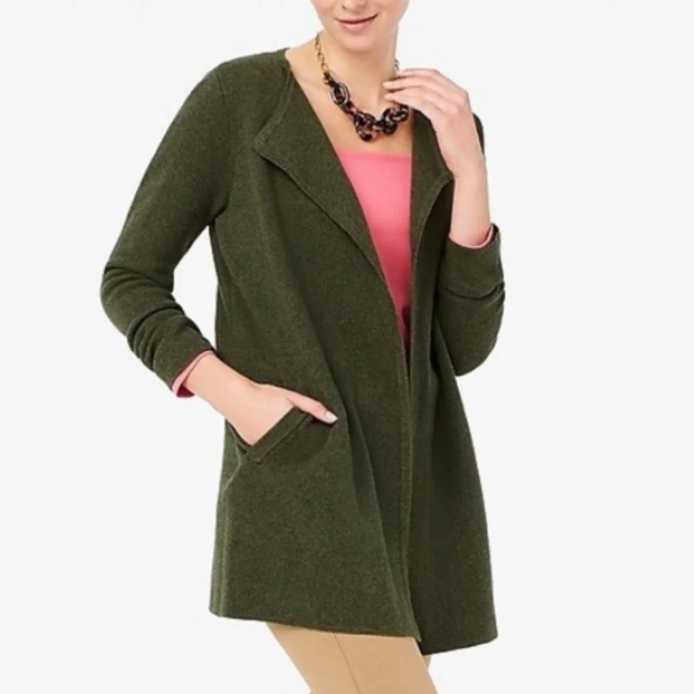 J.Crew‎ Green Vanessa Sweater Jacket Size XS